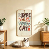 Printed Sisal Cat Scratching Mat, Wall-Mounted Cat Scratch Pad for Furniture and Wall Protection, Non-Slip Cat Scratching Mat for Indoor Cats and Kittens