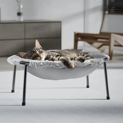 Desk Pet Bedpomesea Soft Elevated Hammock for Small Dogs & Cats, Glow in the Dark Raised Desk Bed,Cozy Floor Hammock,Cat Lounge Furniture,Anti-Anxiety
