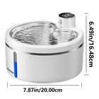 Smart Wireless Dynamic Cat Water Dispenser Ultra Silent 2.5L/84.54Oz Automatic Pet Water Bowl Equipped with Four-Layer Filtration System Ultra-Quiet Water Pump Dual Power Supply for Cats and Dogs