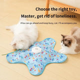 Interactive Unpredicatable Moving Feather Hunting Cat Toy with Real Mouse Squeaky, Hide and Seek Rechargeable Cat Toy for Bored Cat, Automatic Chargeable, Indoor Exercise & Boredom Relief for All Breeds Cats , Essential for Petlovers