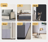 Cat Scratch Furniture Protector, Self-Adhesive Anti-Scratch Cat Couch Protector, Durable Trimmable Cat Scratching Pad for Sofa, Wall, Door, Stop Cat Scratching Damage