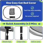 Desk Pet Bedpomesea Soft Elevated Hammock for Small Dogs & Cats, Glow in the Dark Raised Desk Bed,Cozy Floor Hammock,Cat Lounge Furniture,Anti-Anxiety