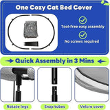Desk Pet Bedpomesea Soft Elevated Hammock for Small Dogs & Cats, Glow in the Dark Raised Desk Bed,Cozy Floor Hammock,Cat Lounge Furniture,Anti-Anxiety