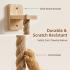 Vertical Cat Climbing Frame, Durable Natural Hemp Rope, Scratching Posts, Indoor Pet Exercise Toy, Space-Saving Design, Wall Hook Included, Encourages Activity