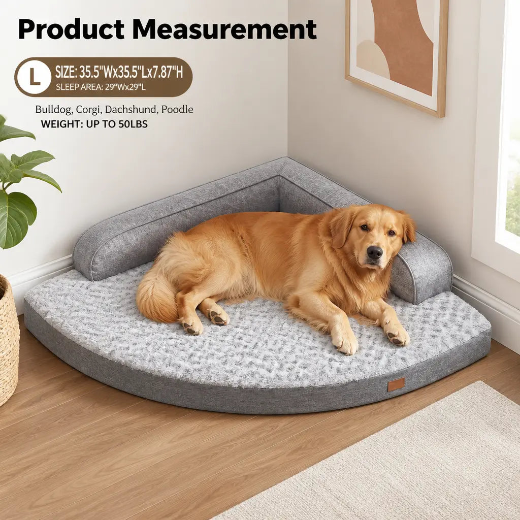 Cama ortopédica Petmino XL de espuma viscoelástica para perros – Lujo y comodidad para perros grandes
