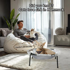 Desk Pet Bedpomesea Soft Elevated Hammock for Small Dogs & Cats, Glow in the Dark Raised Desk Bed,Cozy Floor Hammock,Cat Lounge Furniture,Anti-Anxiety