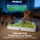 Official FIFA World Cup 2026 Interactive Cat Puzzle Feeder&Slow Feed Toy–Mental Stimulation Treat Dispenser Maze,Enrichment&Cat Toy,Football Fan Gift