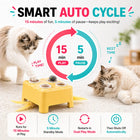 2-In-1 Interactive Cat Toy: Automatic Whack-A-Mole & Rotating Feather Teaser, 3 Play Modes, Non-Slip Weighted Base, Smart Auto Shut-Off, USB-C Rechargeable, Cat Enrichment for Bored & Picky Indoor Cats