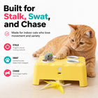 2-In-1 Interactive Cat Toy: Automatic Whack-A-Mole & Rotating Feather Teaser, 3 Play Modes, Non-Slip Weighted Base, Smart Auto Shut-Off, USB-C Rechargeable, Cat Enrichment for Bored & Picky Indoor Cats