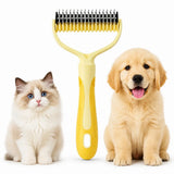 Large Stainless Steel Pet Comb, Double-Sided Cat and Dog Comb, Cleaning and Grooming Hair Removal Comb, Pet Supplies Detangling Comb