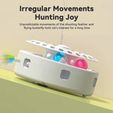 Automatic Cat Toy 3 in 1 Electric Butterfly Teasing Toy Track Balls Ambush Feather Interactive Fun Pet Toy Set Cat Supply