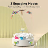 Automatic Cat Toy 3 in 1 Electric Butterfly Teasing Toy Track Balls Ambush Feather Interactive Fun Pet Toy Set Cat Supply