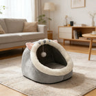 Rescue Kitten Bed-Cozy Cat Cave Bed, Plush Enclosed Soft House for Indoor Cats, Warm Fleece Interior, Washable & Collapsible, Calming Hideaway for Small Cats & Kittens