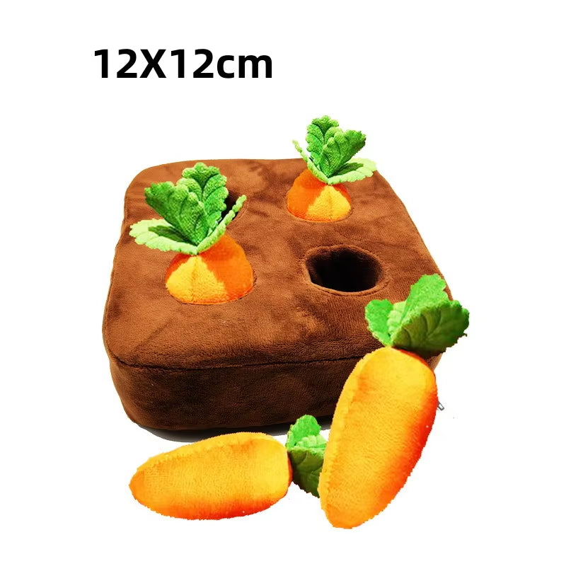Petmino Juguete de Peluche de Zanahoria Interactivo para Perros – Duradero y Atractivo Juego de Rompecabezas