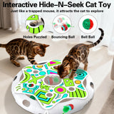 Bentopal Interactive Hide and Seek Cat Toy Set | Endless Fun for Your Indoor Cat with Motion Activated Ball
