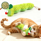 New Store Perks ！Catnip Caterpillar Plush Pillow 1Pc, Crinkle Sound Cat Toy with Catnip Head Silvervine Tail, Interactive Boredom Relief Toy for Indoor Cats
