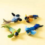 Elastic Rope Bird Cat Toy, Interactive Simulated Feather Teaser Toy for Indoor Cats, Self Playing Hanging Cat Toy to Reduce Boredom and Encourage Exercise Summervibers