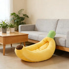 Banana Boat Pet Bed, Shaped Beds, Detachable and Washable, Suitable for Small/Medium Cats/Dogs, Universal Design, Comfortable and Soft, Secure Pet Bed