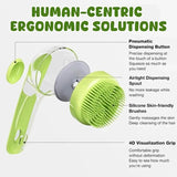 【Summervibes】2026 New 2 in 1 Pet Bath and Grooming Brush Is a Pet Toolwith Built in Shampoo Dispenser for Easy Bathing a Softmassage Tool for Long or Short Haired Dogs and Cats Idealfor Shower Grooming Supplies