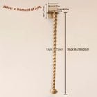 Vertical Cat Climbing Frame, Durable Natural Hemp Rope, Scratching Posts, Indoor Pet Exercise Toy, Space-Saving Design, Wall Hook Included, Encourages Activity