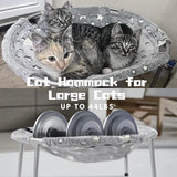 Desk Pet Bedpomesea Soft Elevated Hammock for Small Dogs & Cats, Glow in the Dark Raised Desk Bed,Cozy Floor Hammock,Cat Lounge Furniture,Anti-Anxiety