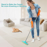 Pet Epilator，Cat Hair Remover，Reusable Pet Hair Carpet Rake Broom Pet Hair Removal，Adjustable Pet Hair Remover，Pet Cleaning Brush with Hanging Ring