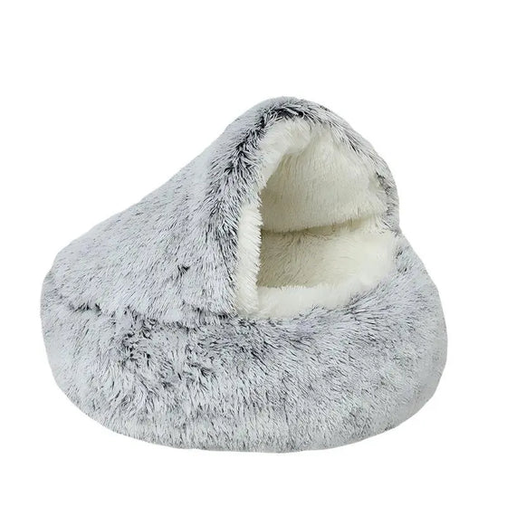 2-In-1 Cat & Cave Calming Anti-Anxiety for Indoor Cats & Small Dogs All Season Use Machine Washable Ultra Soft Lining Non Slip Durable Plush Camas Perros Winter Pet Costco Hotdog Tray Donut Bed Cozy Extra Large Cute Cartoon Fluffy Small Dog Bed