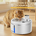 Smart Wireless Dynamic Cat Water Dispenser Ultra Silent 2.5L/84.54Oz Automatic Pet Water Bowl Equipped with Four-Layer Filtration System Ultra-Quiet Water Pump Dual Power Supply for Cats and Dogs