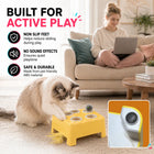2-In-1 Interactive Cat Toy: Automatic Whack-A-Mole & Rotating Feather Teaser, 3 Play Modes, Non-Slip Weighted Base, Smart Auto Shut-Off, USB-C Rechargeable, Cat Enrichment for Bored & Picky Indoor Cats