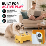 2-In-1 Interactive Cat Toy: Automatic Whack-A-Mole & Rotating Feather Teaser, 3 Play Modes, Non-Slip Weighted Base, Smart Auto Shut-Off, USB-C Rechargeable, Cat Enrichment for Bored & Picky Indoor Cats