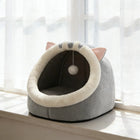 Rescue Kitten Bed-Cozy Cat Cave Bed, Plush Enclosed Soft House for Indoor Cats, Warm Fleece Interior, Washable & Collapsible, Calming Hideaway for Small Cats & Kittens