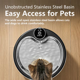 Smart Wireless Dynamic Cat Water Dispenser Ultra Silent 2.5L/84.54Oz Automatic Pet Water Bowl Equipped with Four-Layer Filtration System Ultra-Quiet Water Pump Dual Power Supply for Cats and Dogs