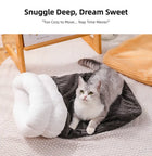 Warm Cat & Dog Sleeping Bag, Soft Plush Pet Cave Bed for Indoor Cats, Small Dogs & Kittens – Cozy Winter Tunnel Hideaway, Calming Burrow Nest with Thick Padding, Washable & Self-Warming Design