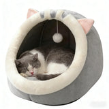 Rescue Kitten Bed-Cozy Cat Cave Bed, Plush Enclosed Soft House for Indoor Cats, Warm Fleece Interior, Washable & Collapsible, Calming Hideaway for Small Cats & Kittens