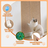 Mocherpion Natural Cork Cat Scratcher Board 2-Pack: Ideal for Multi-Cat Families, Eco-Friendly Strong Adhesive Backing, Wall, Sofa & Cabinet Door Mountable, Scratch-Resistant Easy to Clean, Doubles as Cat Scratcher & Cat Mat, Claw-Friendly Safe