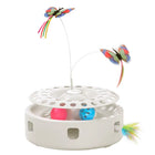 Automatic Cat Toy 3 in 1 Electric Butterfly Teasing Toy Track Balls Ambush Feather Interactive Fun Pet Toy Set Cat Supply