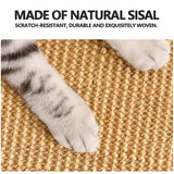 Printed Sisal Cat Scratching Mat, Wall-Mounted Cat Scratch Pad for Furniture and Wall Protection, Non-Slip Cat Scratching Mat for Indoor Cats and Kittens