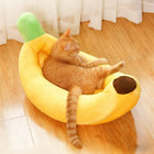 Banana Boat Pet Bed, Shaped Beds, Detachable and Washable, Suitable for Small/Medium Cats/Dogs, Universal Design, Comfortable and Soft, Secure Pet Bed