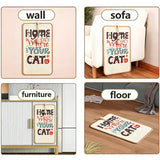 Printed Sisal Cat Scratching Mat, Wall-Mounted Cat Scratch Pad for Furniture and Wall Protection, Non-Slip Cat Scratching Mat for Indoor Cats and Kittens