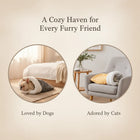 Warm Cat & Dog Sleeping Bag, Soft Plush Pet Cave Bed for Indoor Cats, Small Dogs & Kittens – Cozy Winter Tunnel Hideaway, Calming Burrow Nest with Thick Padding, Washable & Self-Warming Design