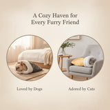 Warm Cat & Dog Sleeping Bag, Soft Plush Pet Cave Bed for Indoor Cats, Small Dogs & Kittens – Cozy Winter Tunnel Hideaway, Calming Burrow Nest with Thick Padding, Washable & Self-Warming Design