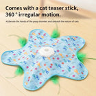 Interactive Unpredicatable Moving Feather Hunting Cat Toy with Real Mouse Squeaky, Hide and Seek Rechargeable Cat Toy for Bored Cat, Automatic Chargeable, Indoor Exercise & Boredom Relief for All Breeds Cats , Essential for Petlovers